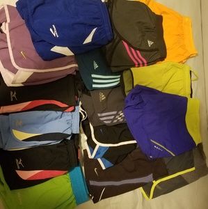 Lot of 15 pairs of women's running shorts